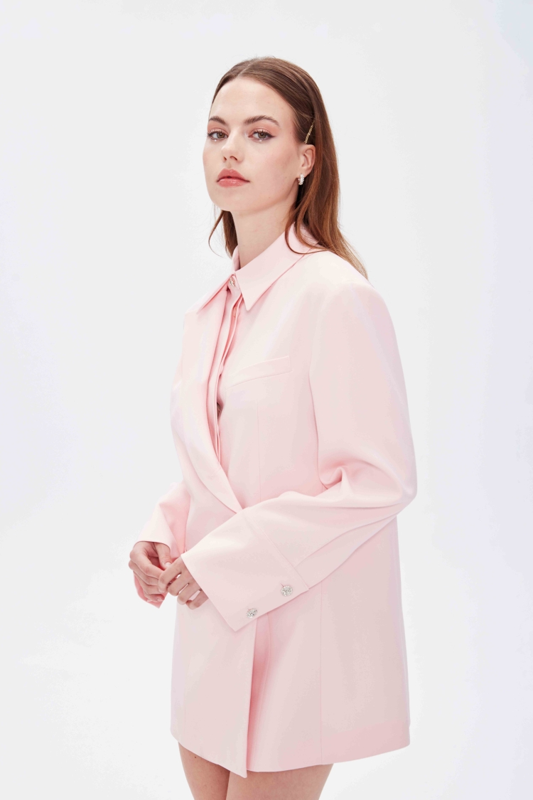 ASYMETRIC TASARIM BLAZER CEKET ELBİSE - 9